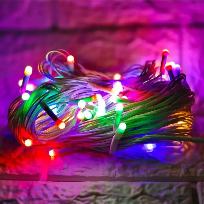 White Wire Led Series String Lights 5mm