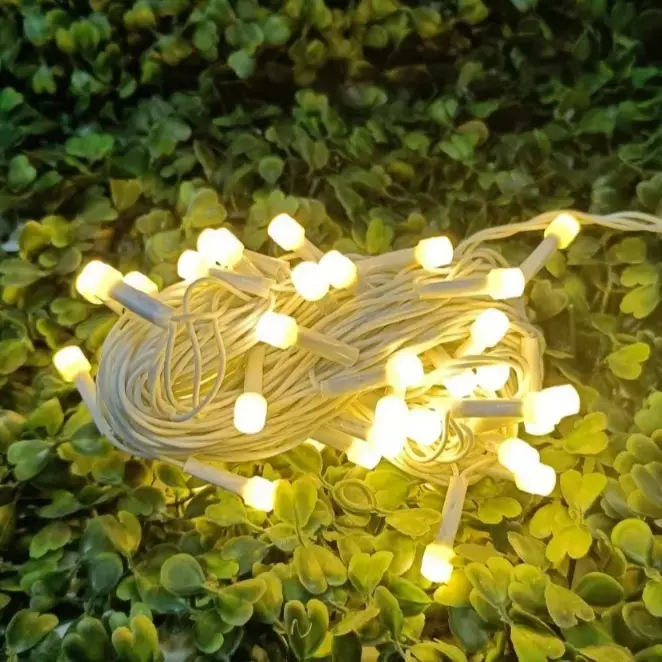 Led Series String Lights 8mm Pixel Warm White